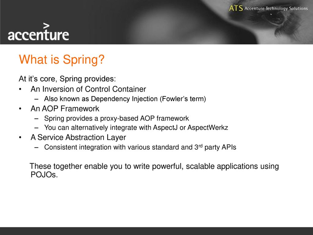Spring Framework. ppt download